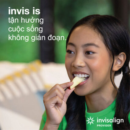thoải mái ăn nhai với niềng răng Invisalign